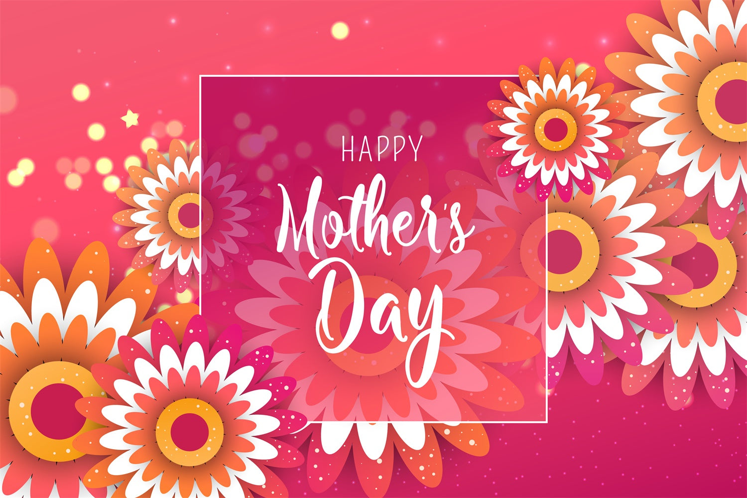 Muttertags-Hintergrundbild Individuell gestaltbar Aufblühende Margerite Vibrierend CJJ3-139