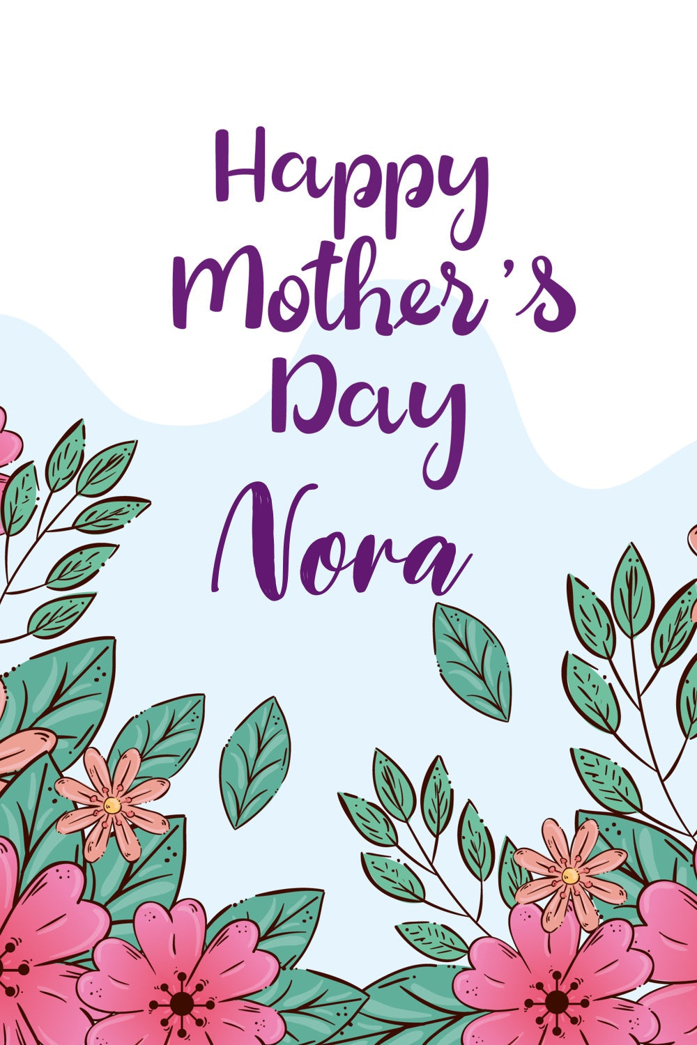 Muttertags-Hintergrundbild zum Selbstgestalten Süße Wildblumen Pastell CJJ3-150