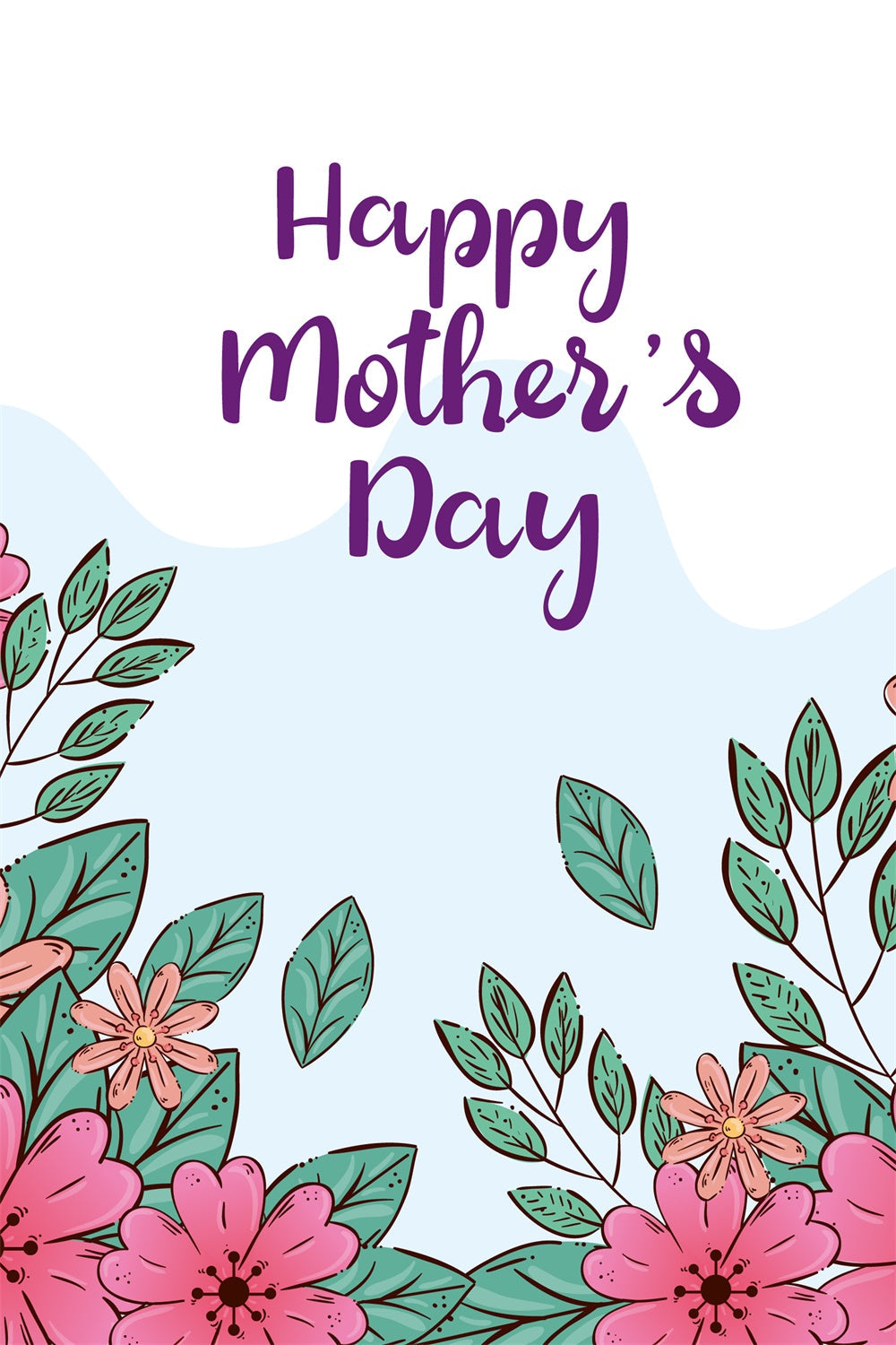 Muttertags-Hintergrundbild zum Selbstgestalten Süße Wildblumen Pastell CJJ3-150