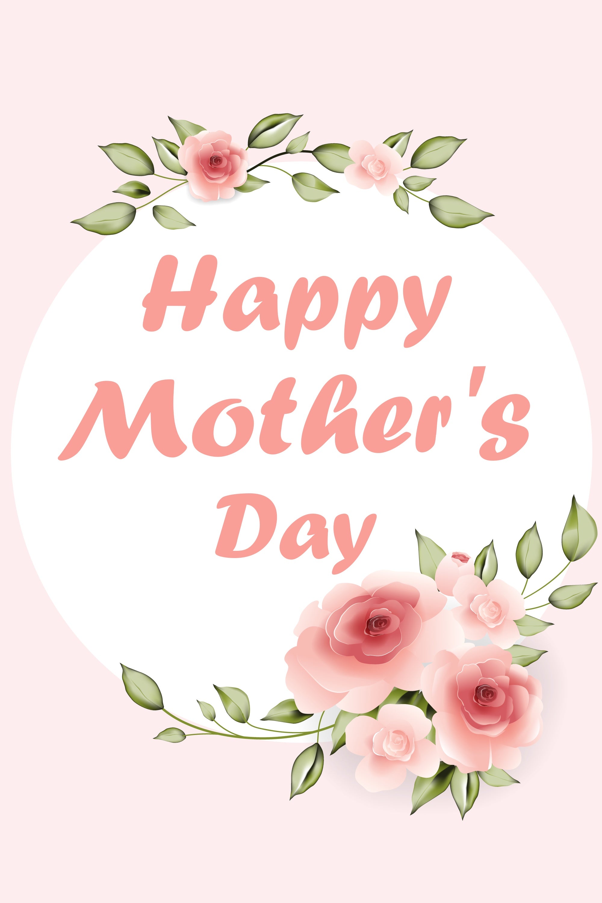 Muttertags-Hintergrundbild zum Anpassen Eleganz Rosa Blumen CJJ3-163