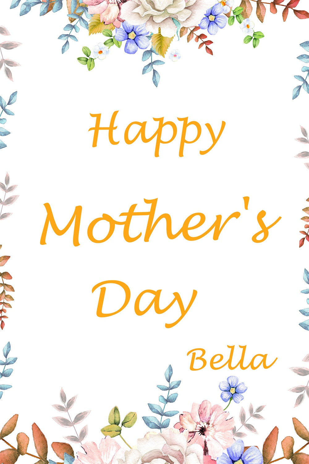 Muttertags-Hintergrundbild Personalisierbar Rustikal Warm Warm Blumig CJJ3-171