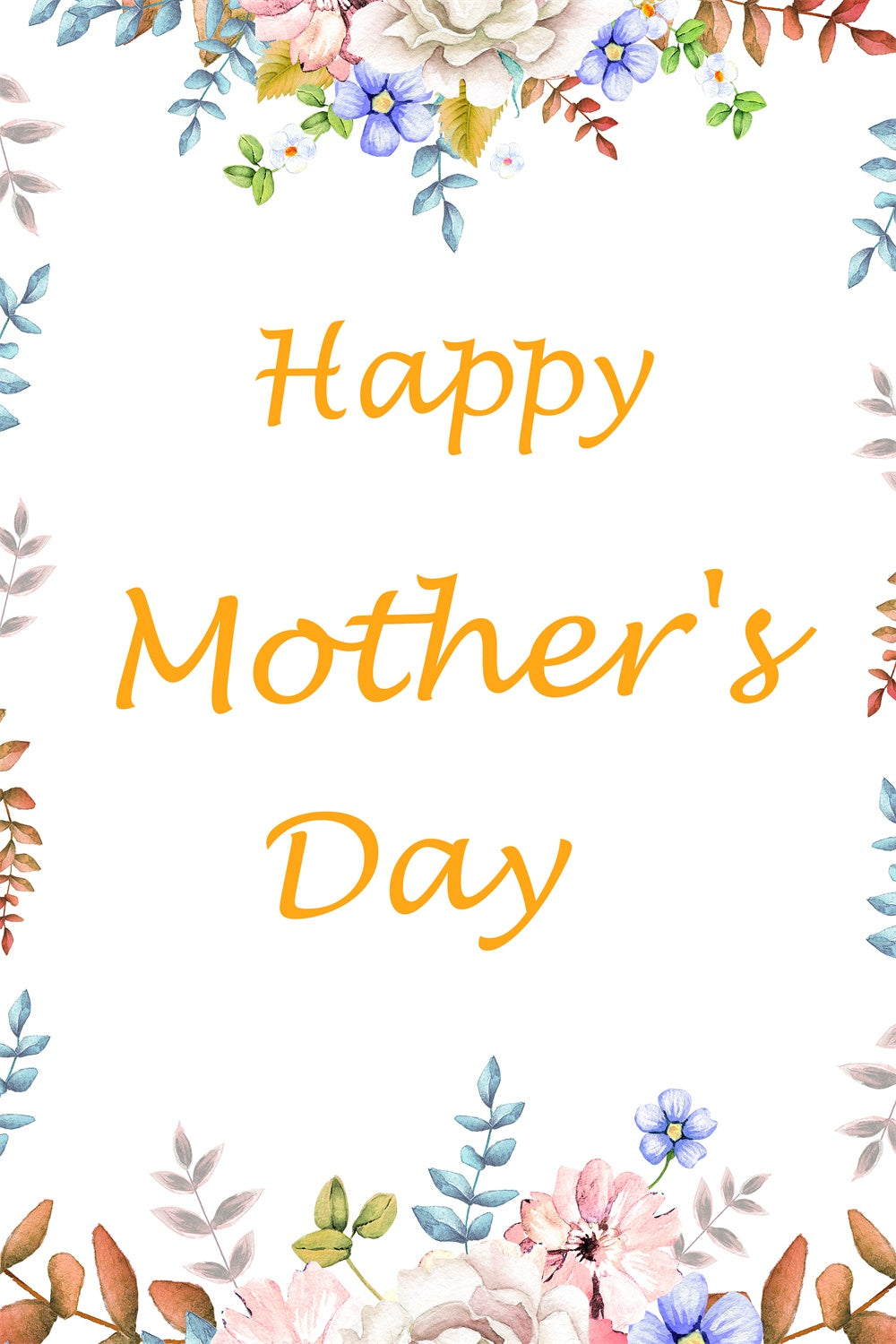 Muttertags-Hintergrundbild Personalisierbar Rustikal Warm Warm Blumig CJJ3-171