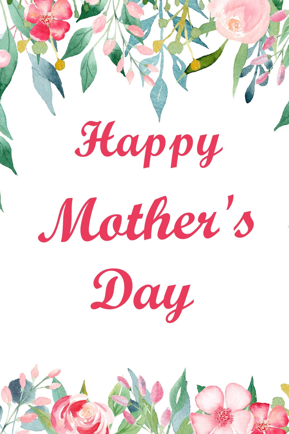 Muttertags-Hintergrundbild Personalisierbar Zart Aquarell Blumig CJJ3-172