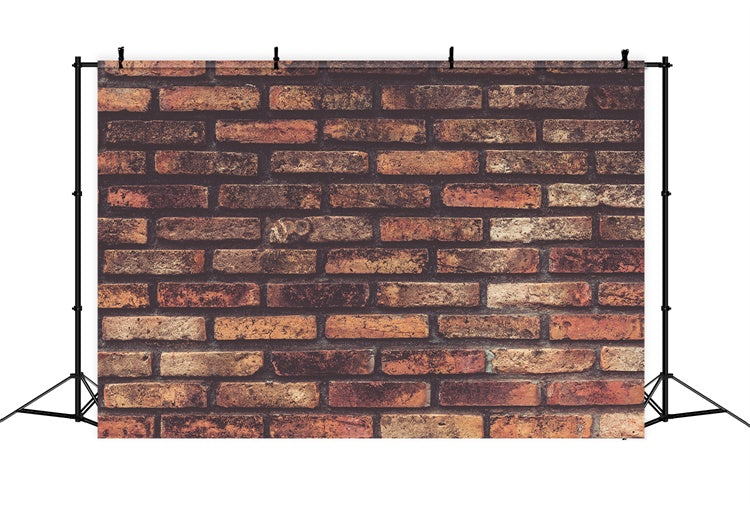 Backsteinmauer Fotografie Hintergrundkulisse Gealterte bräunliche Textur Hintergrundkulisse CJJ3-2