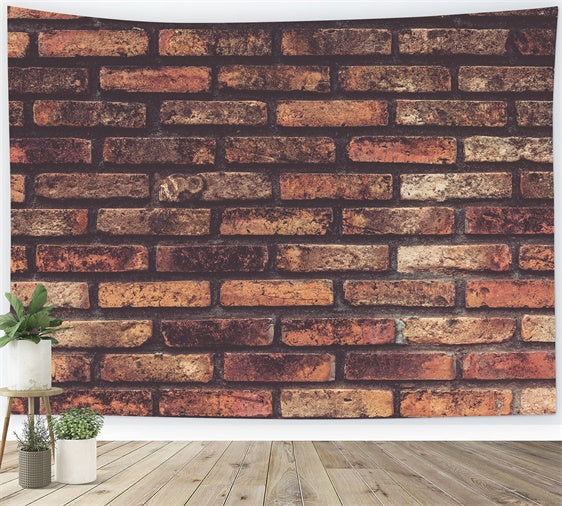 Backsteinmauer Fotografie Hintergrundkulisse Gealterte bräunliche Textur Hintergrundkulisse CJJ3-2