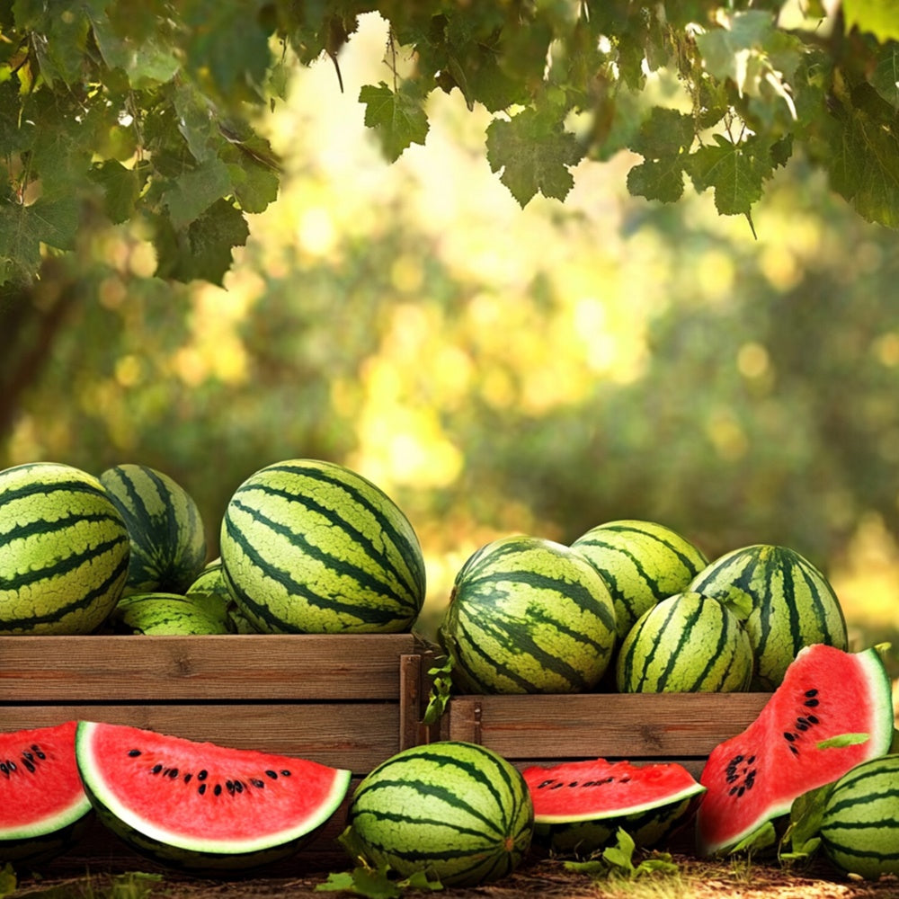 Wassermelone Fotokulisse Sonnenschein Wald Wassermelone Sommer Kulisse CJJ3-257