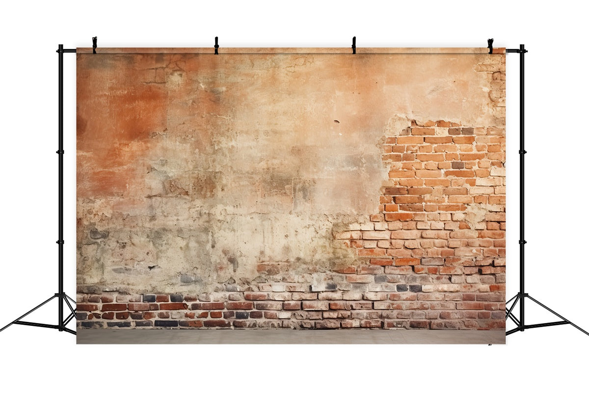 Backsteinwand Fotografie Hintergrundkulisse Distressed Aged Brick Backdrop CJJ3-35