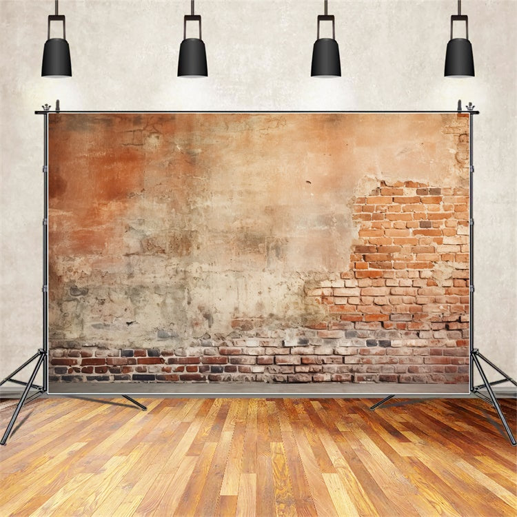 Backsteinwand Fotografie Hintergrundkulisse Distressed Aged Brick Backdrop CJJ3-35