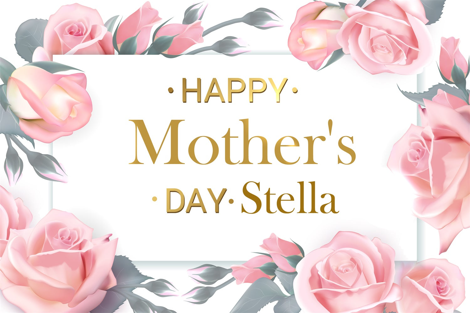 Muttertags-Hintergrundbild Personalisierbar Elegant Pink Rosa CJJ3-91