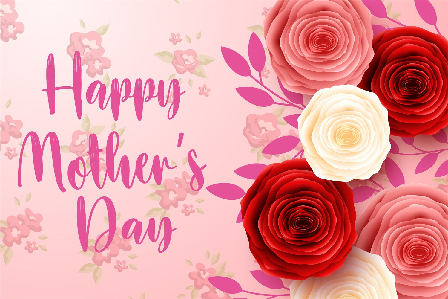 Muttertags-Hintergrundbild Personalisierbar Luxe Rose Celebration CJJ3-97