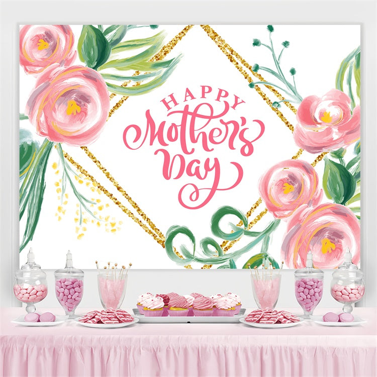 Muttertags-Hintergrundbild zum Anpassen Graziös Aquarell Rosa CJJ3-98