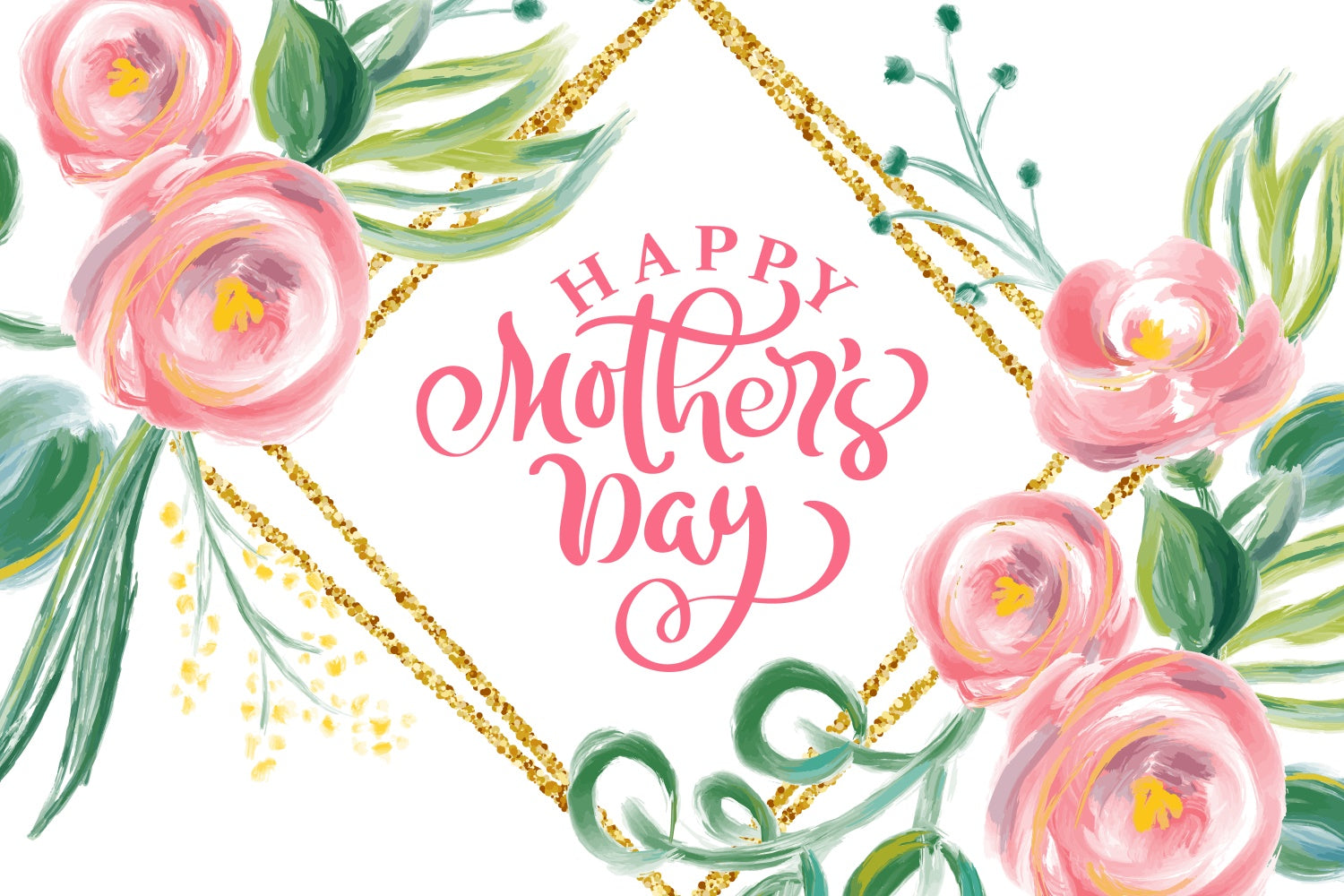 Muttertags-Hintergrundbild zum Anpassen Graziös Aquarell Rosa CJJ3-98