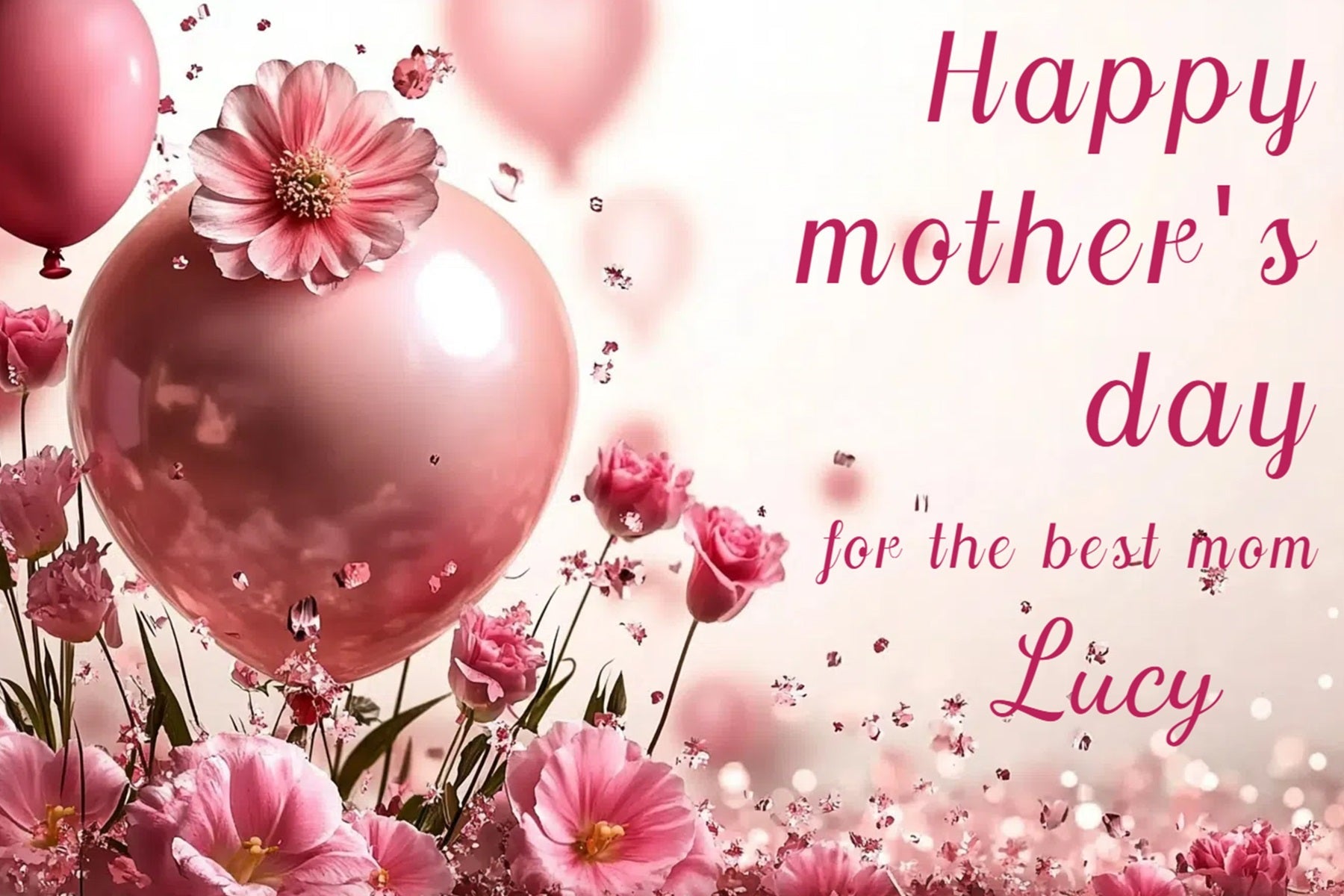 Muttertag Backdrop Floral Balloon Delight Personalisierte Backdrop CSH-131