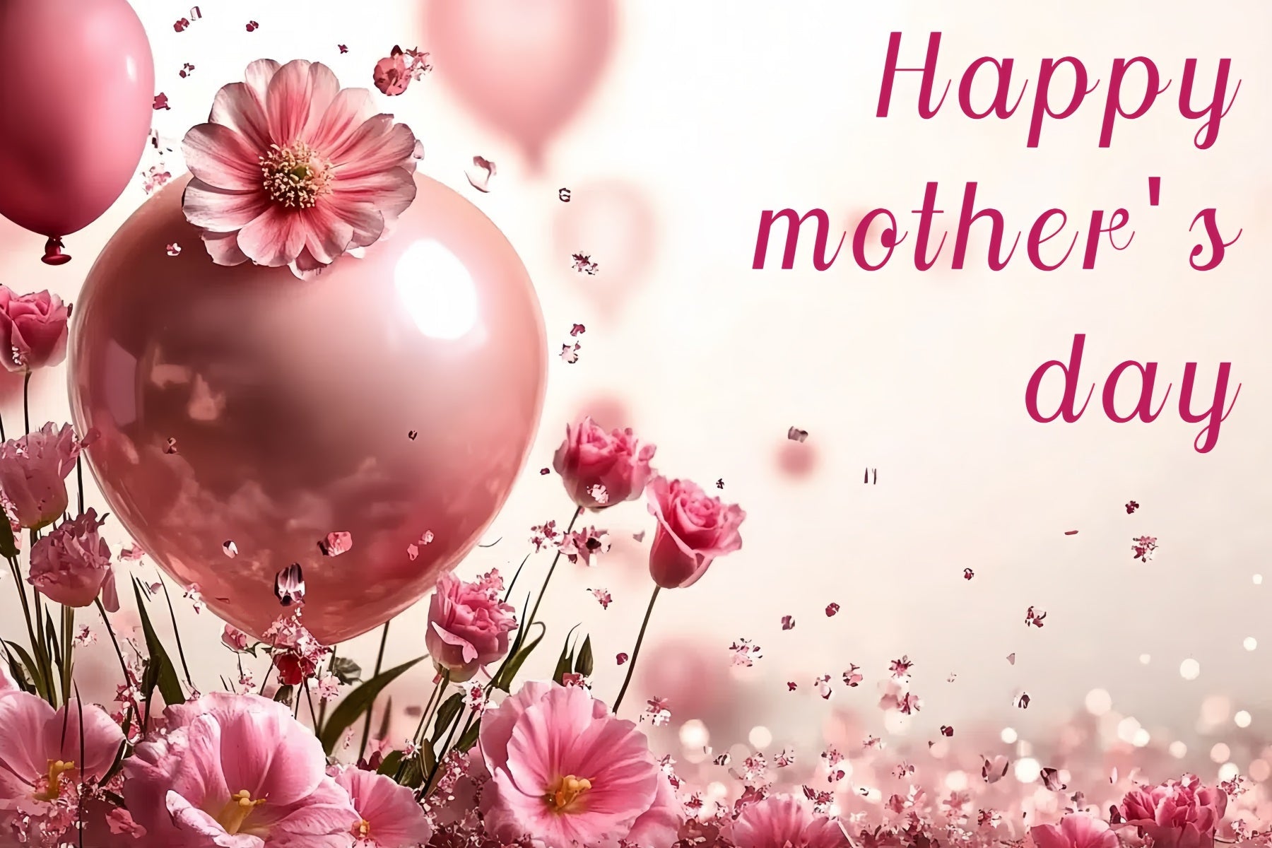 Muttertag Backdrop Floral Balloon Delight Personalisierte Backdrop CSH-131