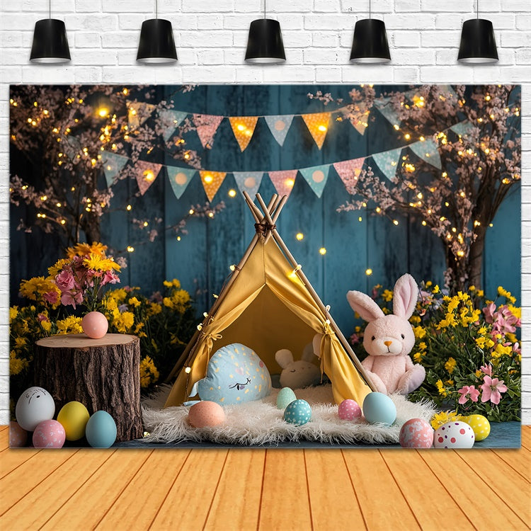 Ostern Backdrops Fotografie Festlicher Hase Gemütliches Zelt Backdrop CSH2-104