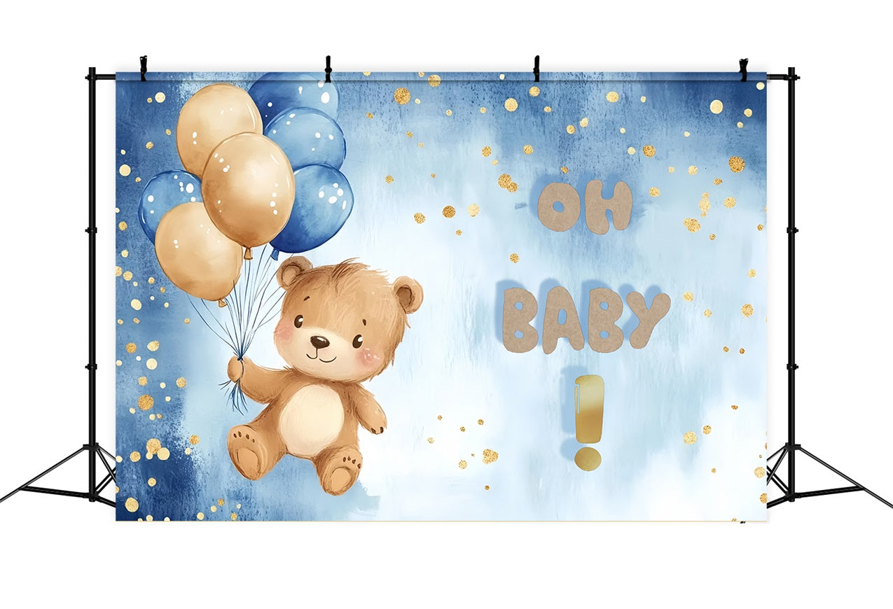 Baby Shower Bär Kulisse Ballon Feier Hintergrund CSH2-125