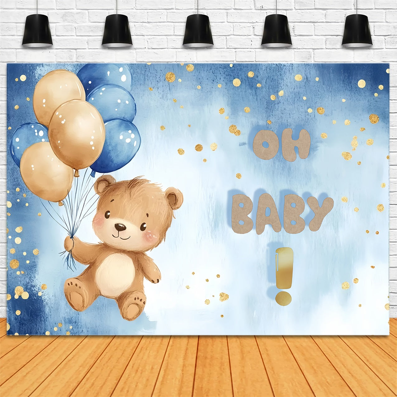 Baby Shower Bär Kulisse Ballon Feier Hintergrund CSH2-125
