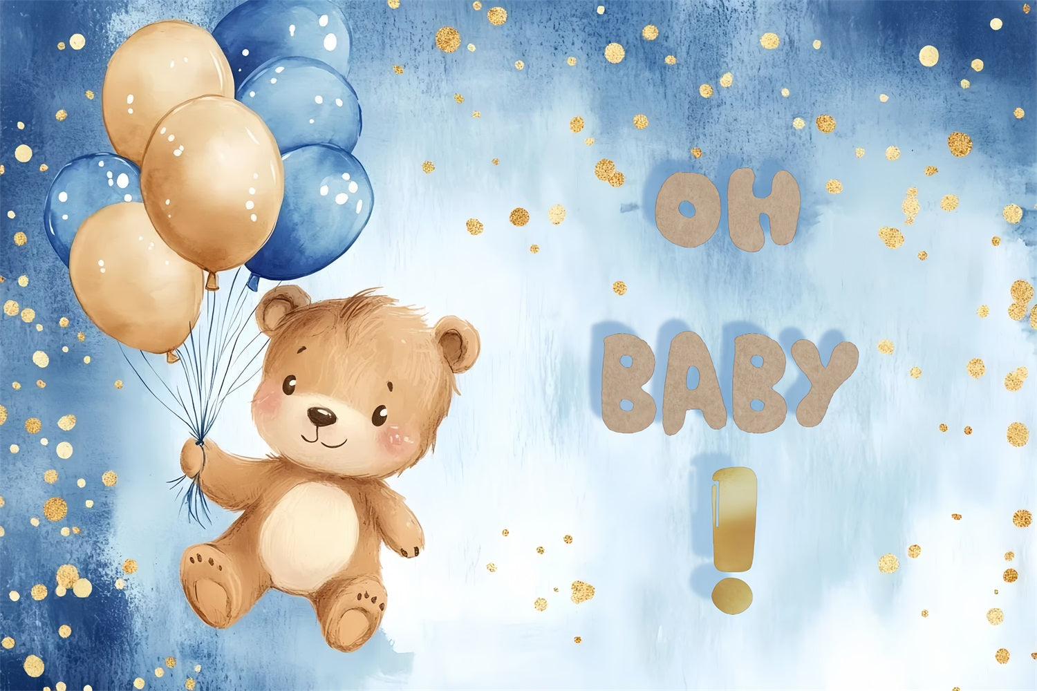 Baby Shower Bär Kulisse Ballon Feier Hintergrund CSH2-125