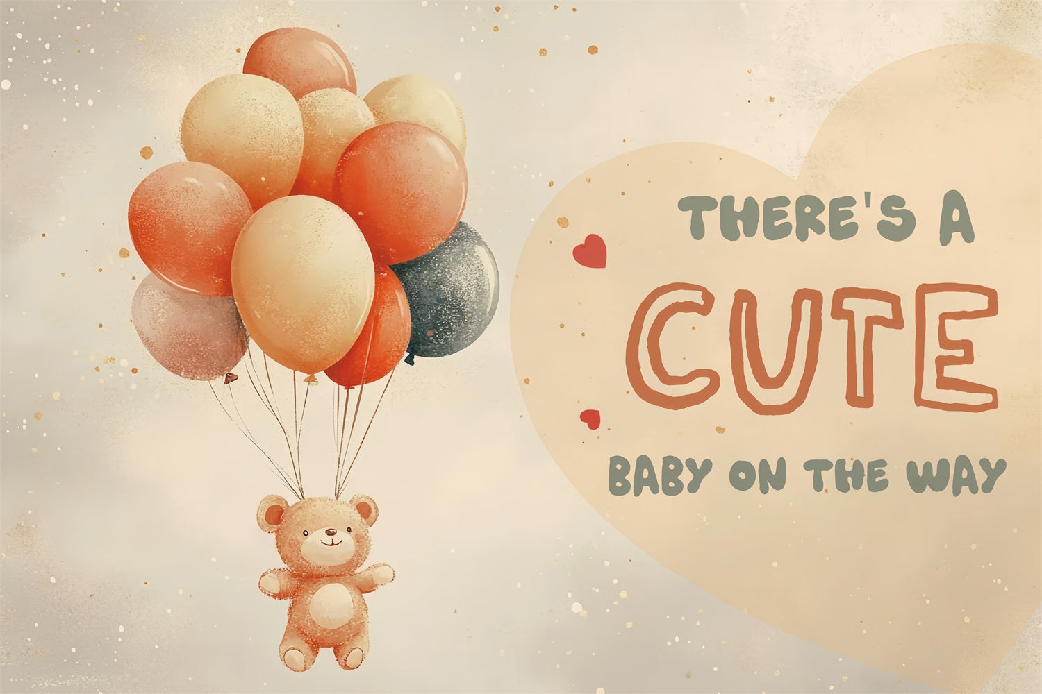Baby Shower Backdrop mit Ballons Bear Floating Backdrop CSH2-135