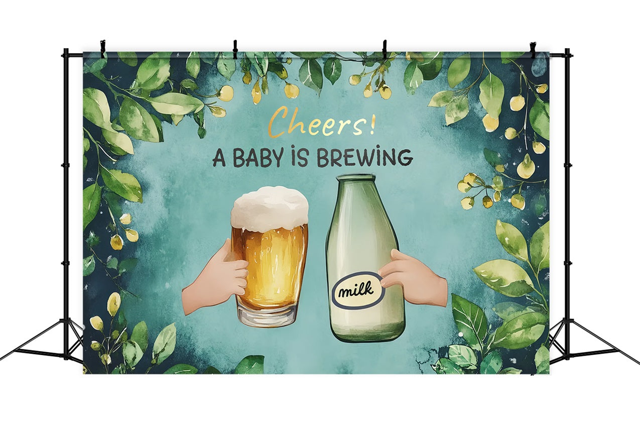 Baby Shower Backdrop Design Brauerei Bier Milch Hintergrund CSH2-136