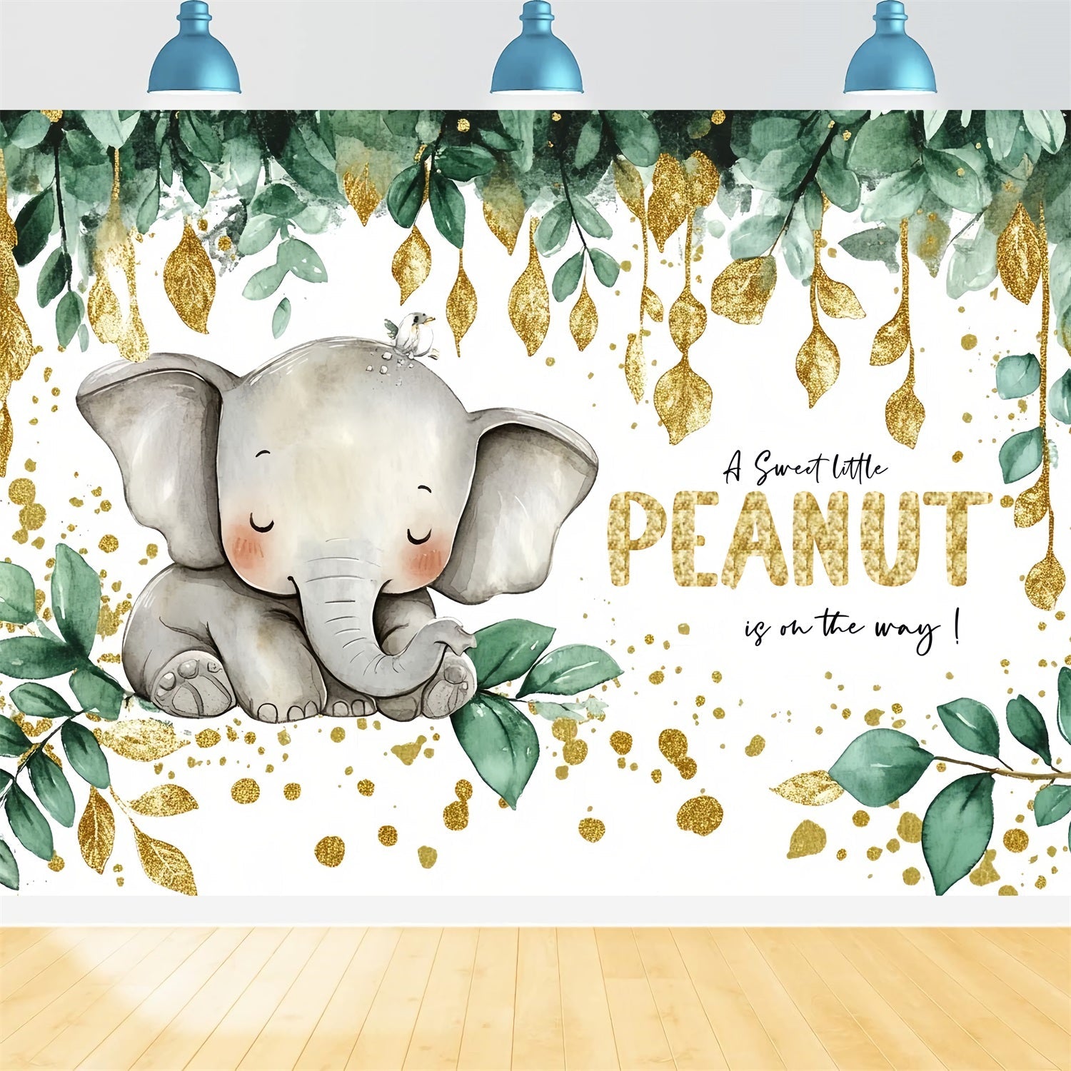 Elefant Hintergrund für Baby Dusche Feier Hintergrund CSH2-140