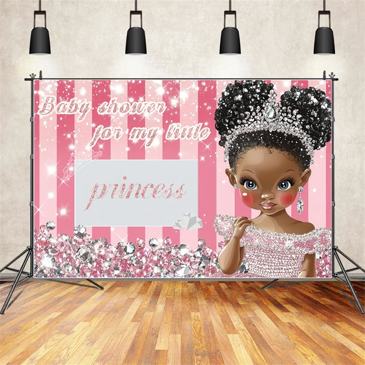 Prinzessin Baby Dusche Backdrop Sparkle Diamond Backdrop CSH2-147