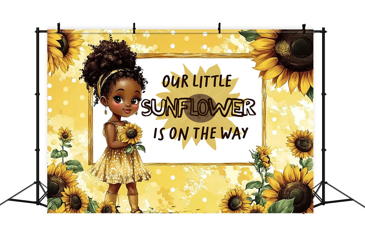 Sonnenblume Hintergrund für Baby Dusche Ankündigung Hintergrund CSH2-150