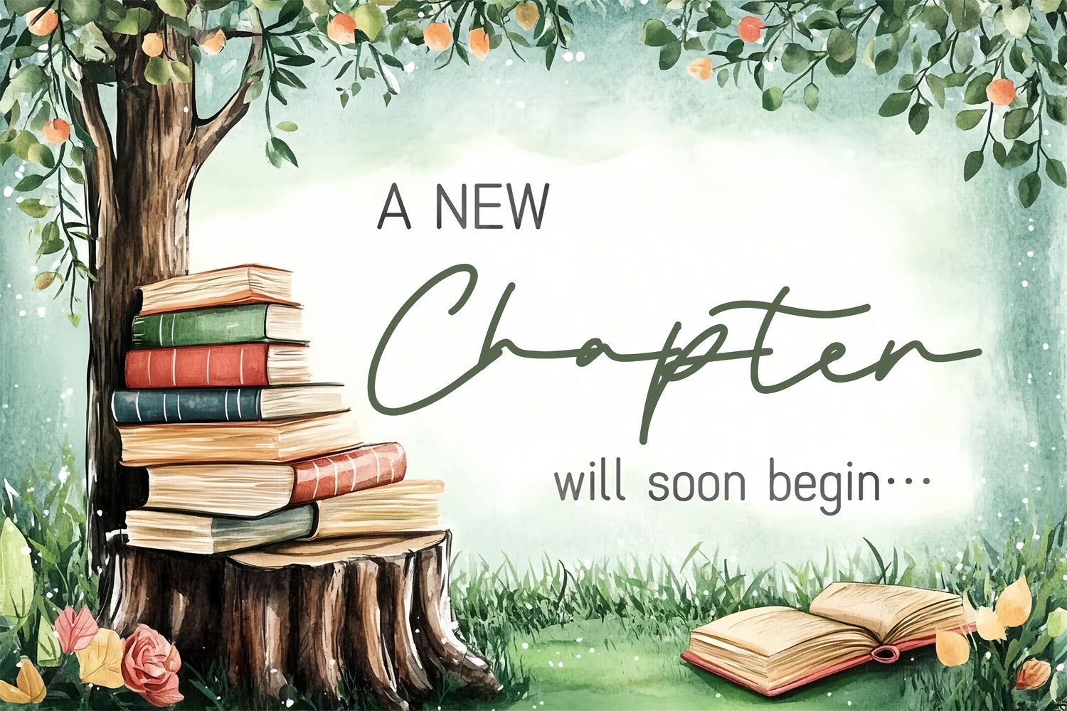 Baby Shower Fotohintergrund Neues Kapitel beginnt Hintergrund CSH2-155