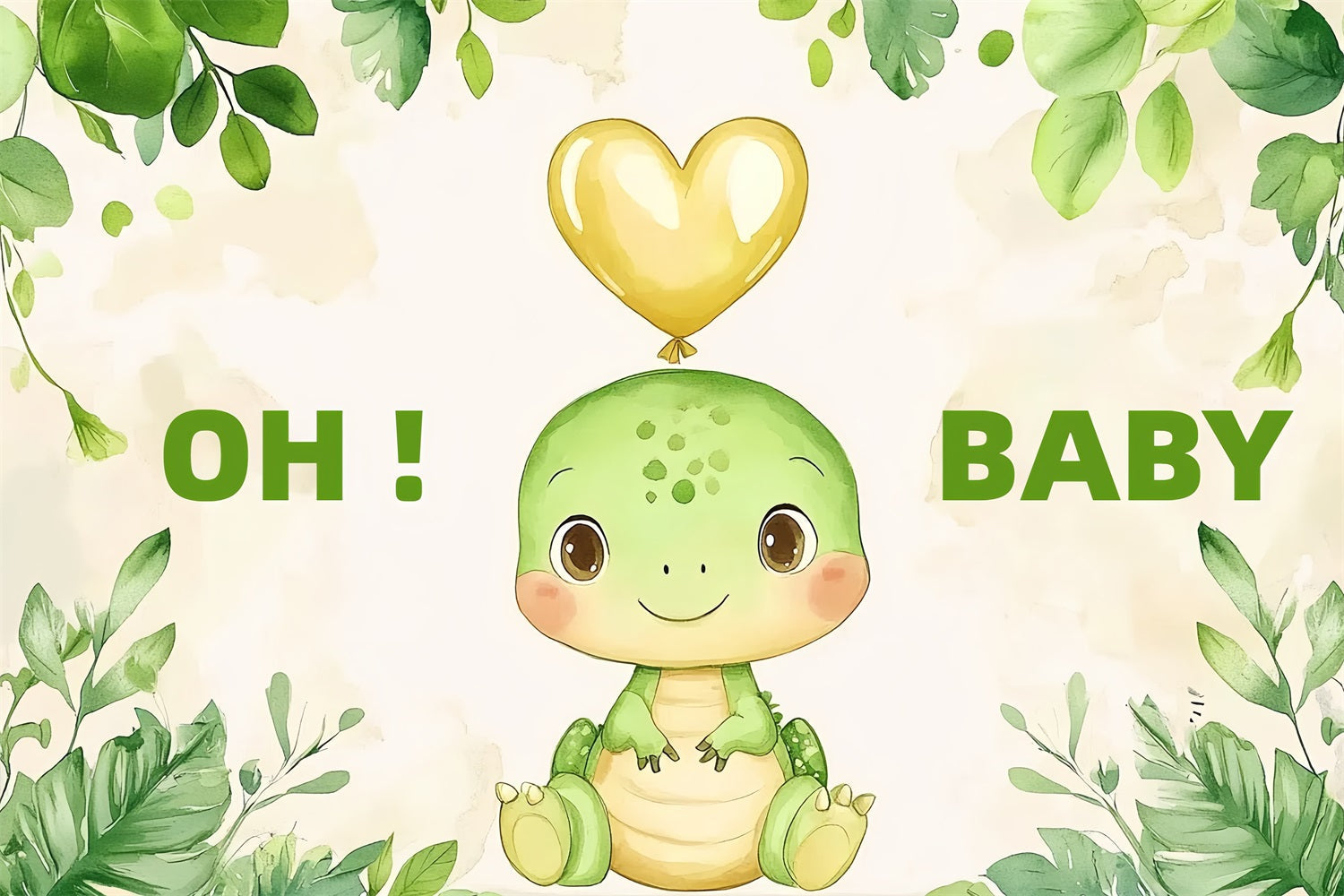 Backdrop für Baby Shower Ideen Little Dino Ballon Hintergrund CSH2-176