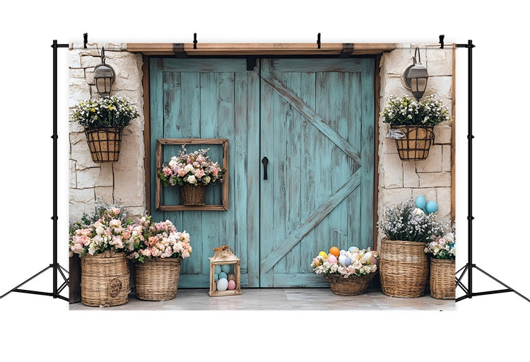 Backdrop für Ostern Lebendige Blumen Eier Display Backdrop CSH2-18