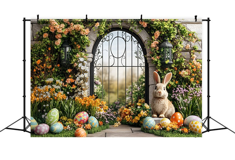 Ostern Backdrops Ideen Floral Bogengang Gemalte Eier Backdrop CSH2-19