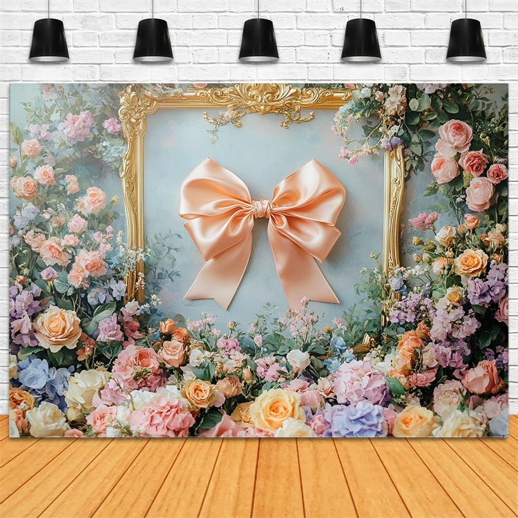 Blume Wand Hintergrund verträumt floralen Seide Bogen gerahmt Hintergrund CSH2-217