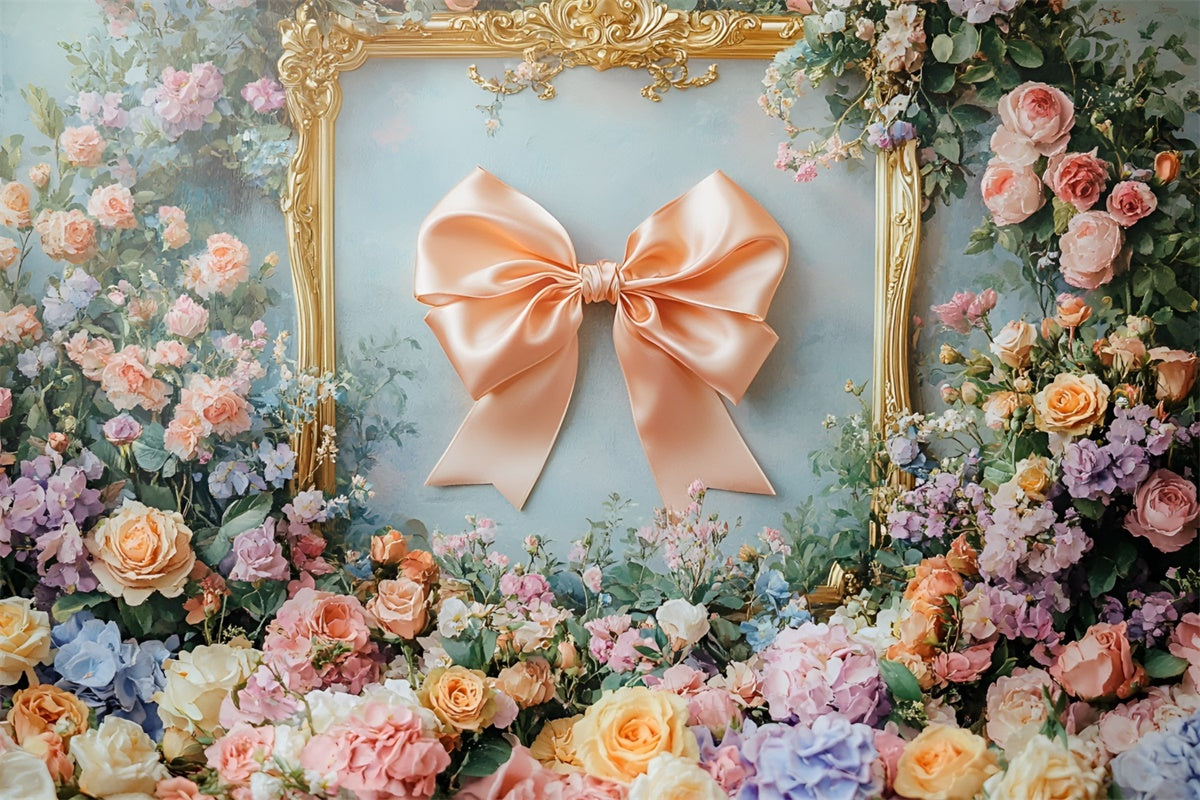 Blume Wand Hintergrund verträumt floralen Seide Bogen gerahmt Hintergrund CSH2-217