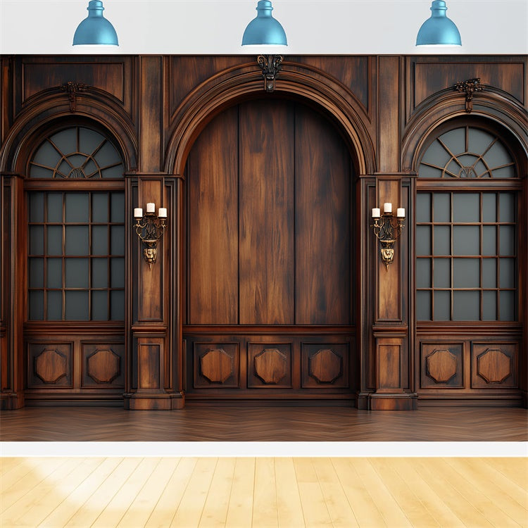 Holz Wandrückwand Vintage Holzplatte Bogen Rückwand CSH2-220