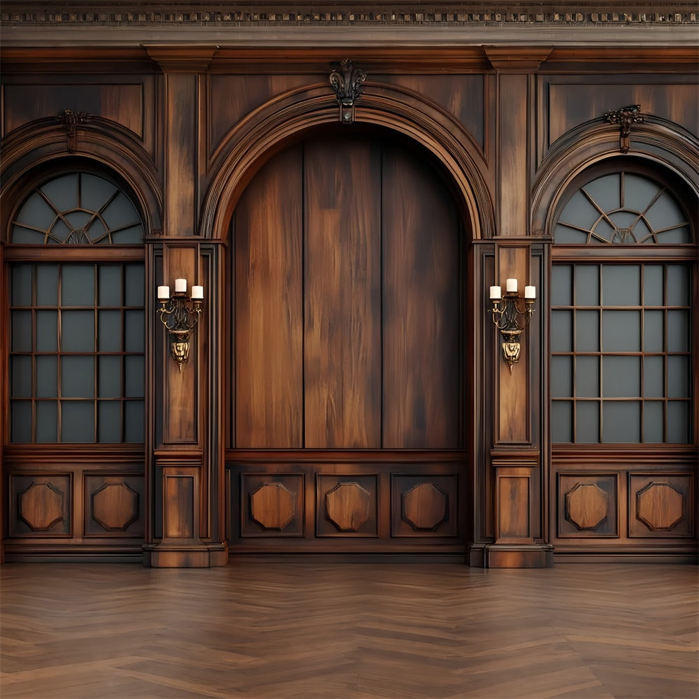 Holz Wandrückwand Vintage Holzplatte Bogen Rückwand CSH2-220