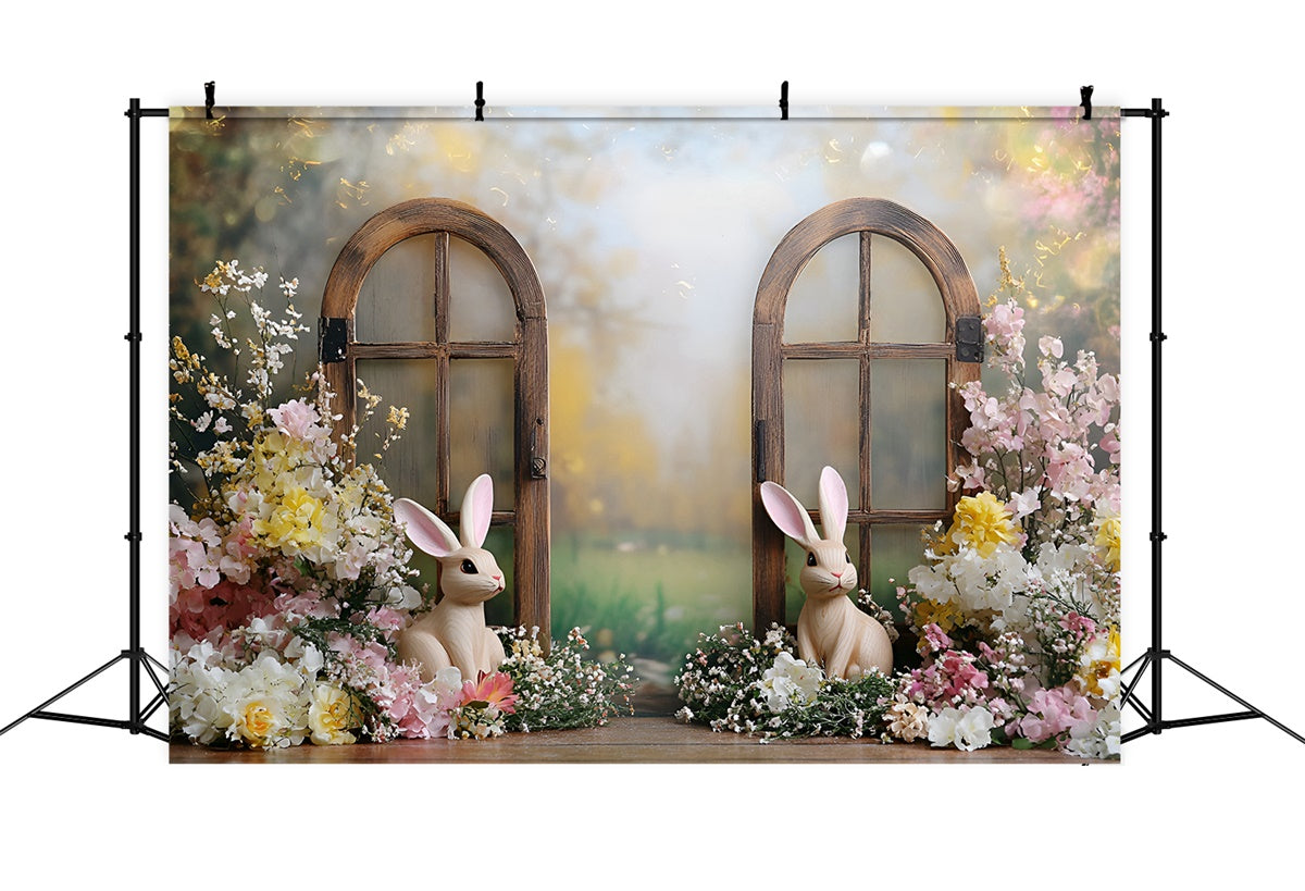 Ostern Backdrops Fotografie Pastell Hase Blumengarten Backdrop CSH2-23