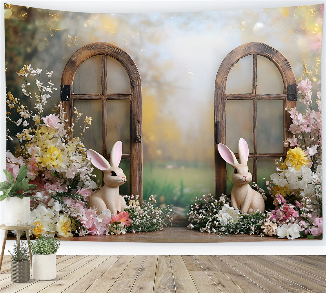 Ostern Backdrops Fotografie Pastell Hase Blumengarten Backdrop CSH2-23