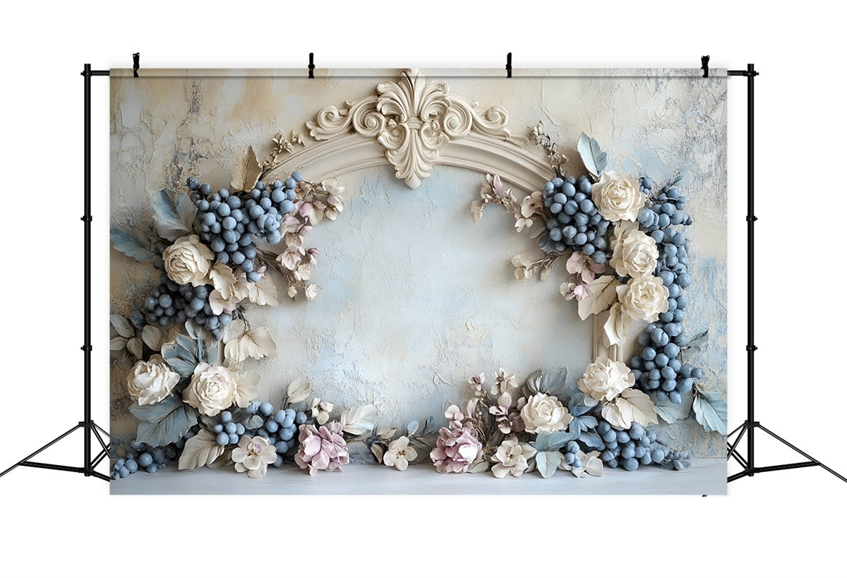 Blume Wand Backdrop Rustikale Trauben Torbogen Backdrop CSH2-232