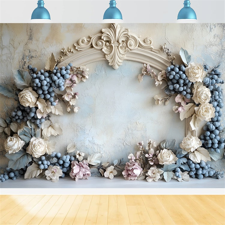Blume Wand Backdrop Rustikale Trauben Torbogen Backdrop CSH2-232