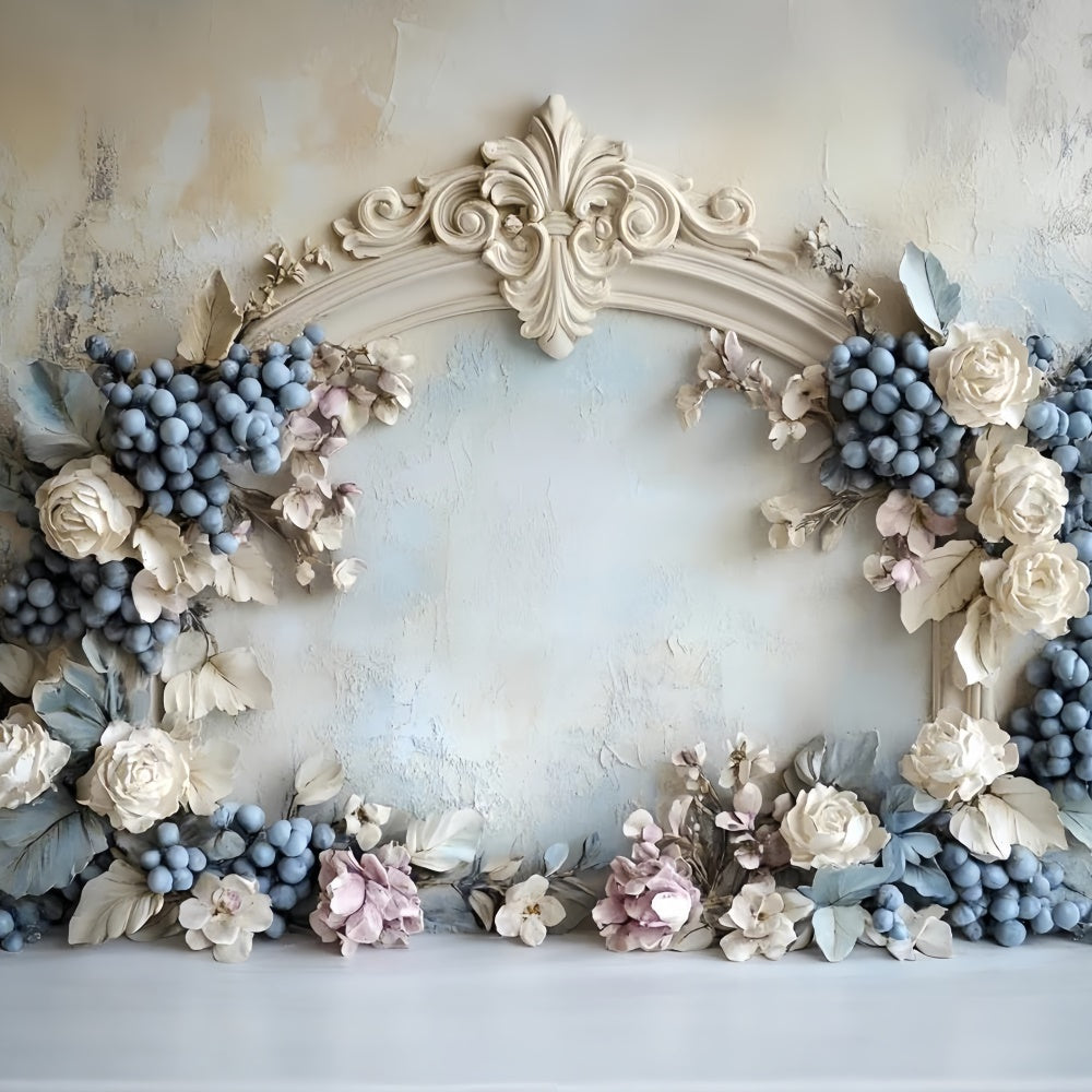 Blume Wand Backdrop Rustikale Trauben Torbogen Backdrop CSH2-232