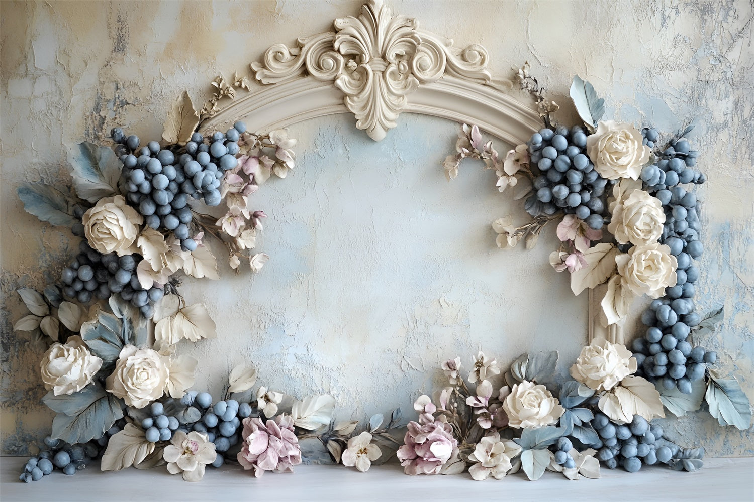 Blume Wand Backdrop Rustikale Trauben Torbogen Backdrop CSH2-232