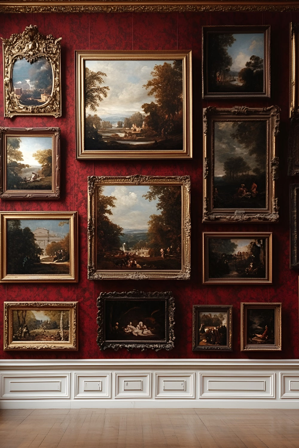 Rote Wand Backdrop Vintage Gerahmte Rote Wand Backdrop CSH2-247