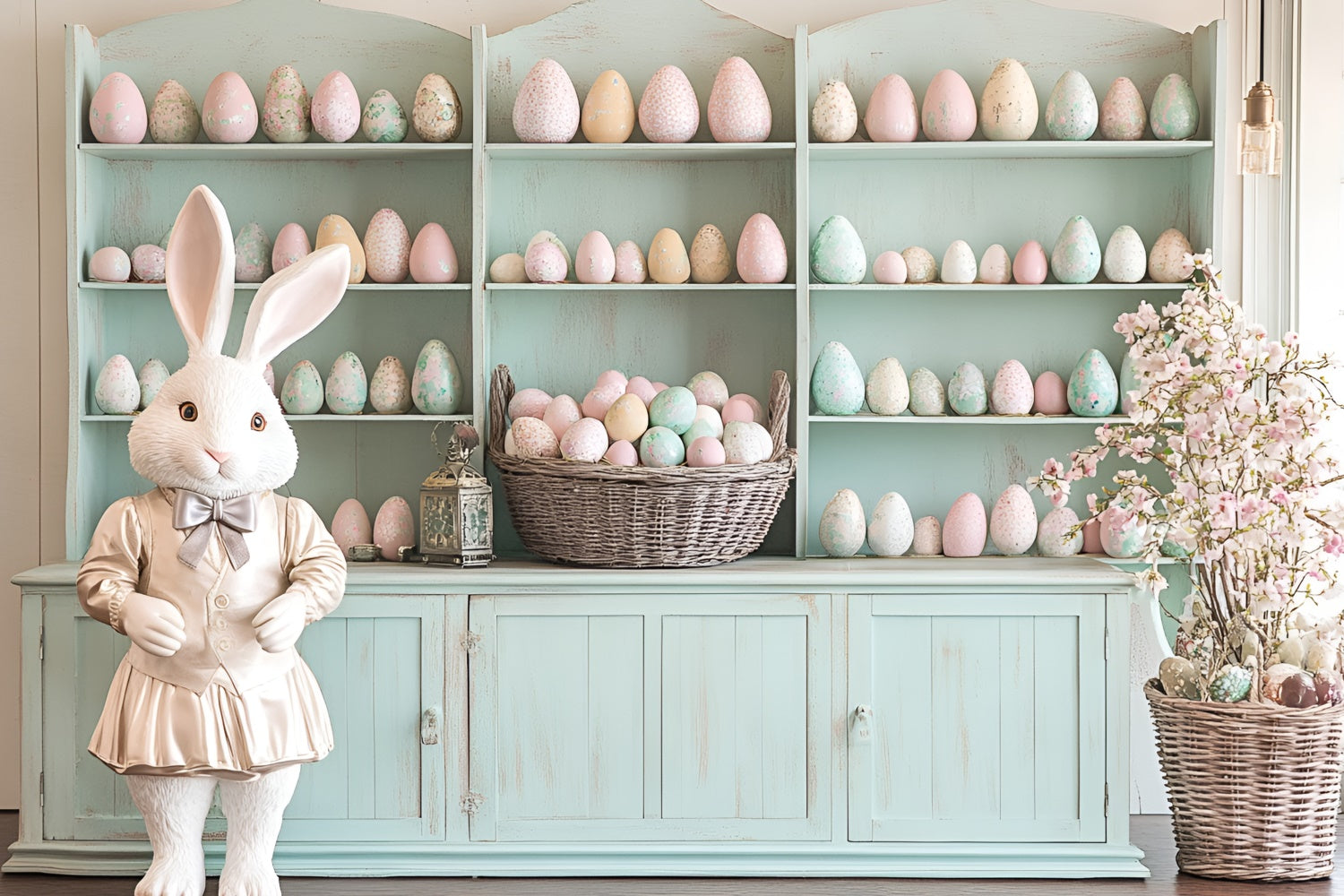 Ostern Backdrop Elegant Osterhase Pastell Eier Backdrop CSH2-25