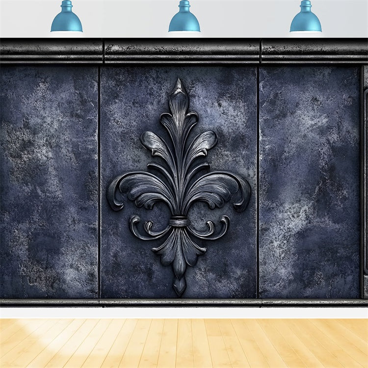Retro-Thema Backdrop Antike Metall Blume Wand Backdrop CSH2-257