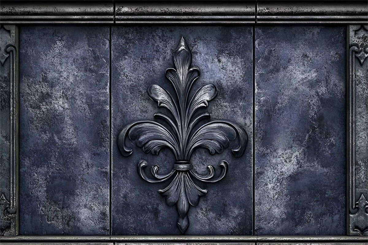 Retro-Thema Backdrop Antike Metall Blume Wand Backdrop CSH2-257