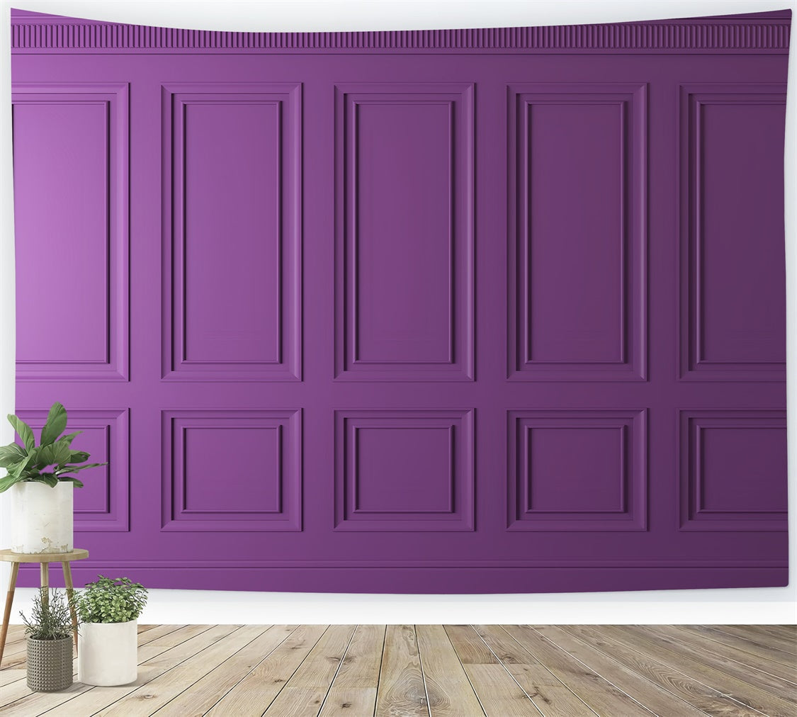Vintage Wall Backdrop Regal lila getäfelten Wand Backdrop CSH2-264