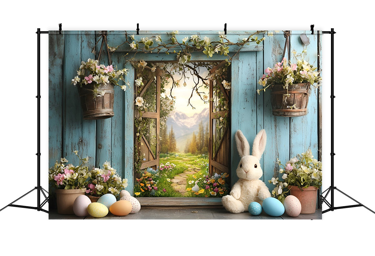 Ostern Fotohintergrund Enchanted Window Frühlingsblumen Hintergrund CSH2-27
