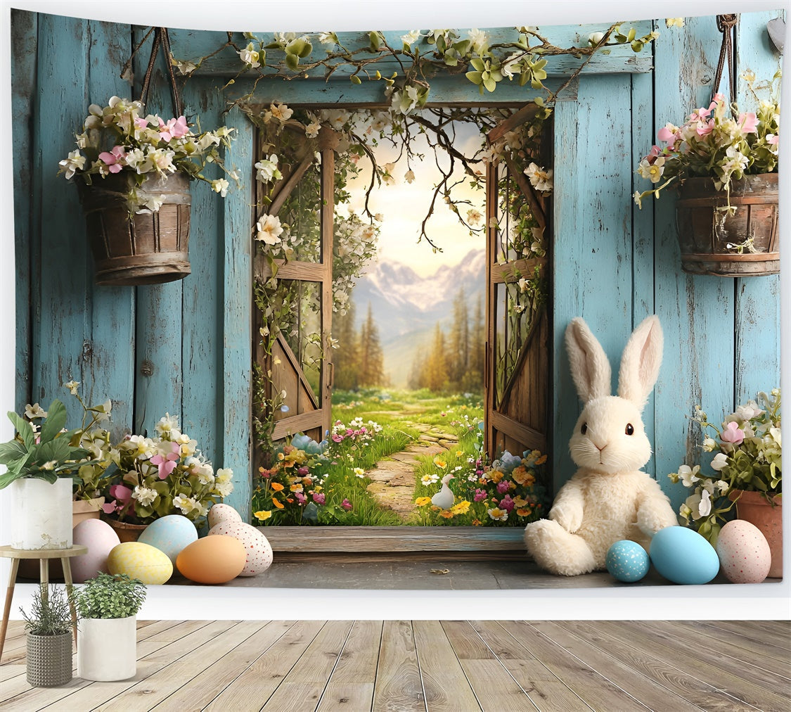 Ostern Fotohintergrund Enchanted Window Frühlingsblumen Hintergrund CSH2-27