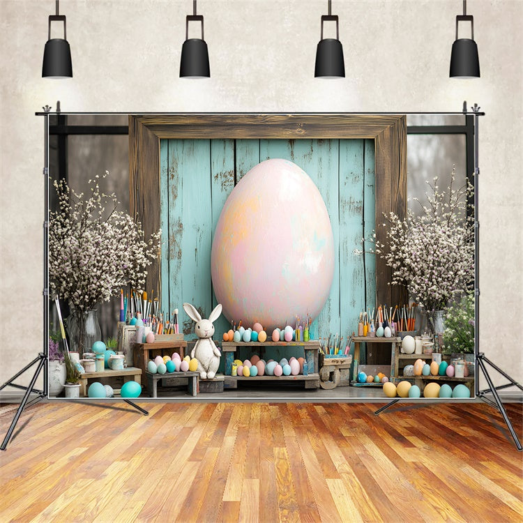 Fotografie Backdrop Ostern bemalte Eier Kunst Ecke Hintergrund CSH2-34