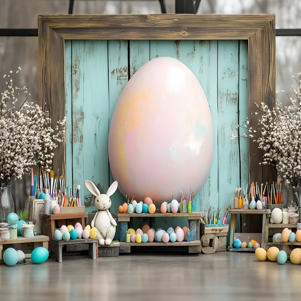 Fotografie Backdrop Ostern bemalte Eier Kunst Ecke Hintergrund CSH2-34